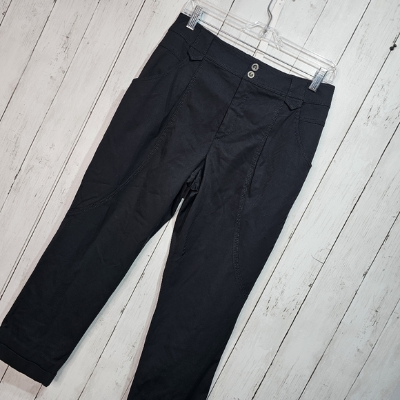 Vintage Hiroko Koshino Women's Black Cropped Cuffed Pants Size 40 (S/M)  Pockets - Picture 2 of 10